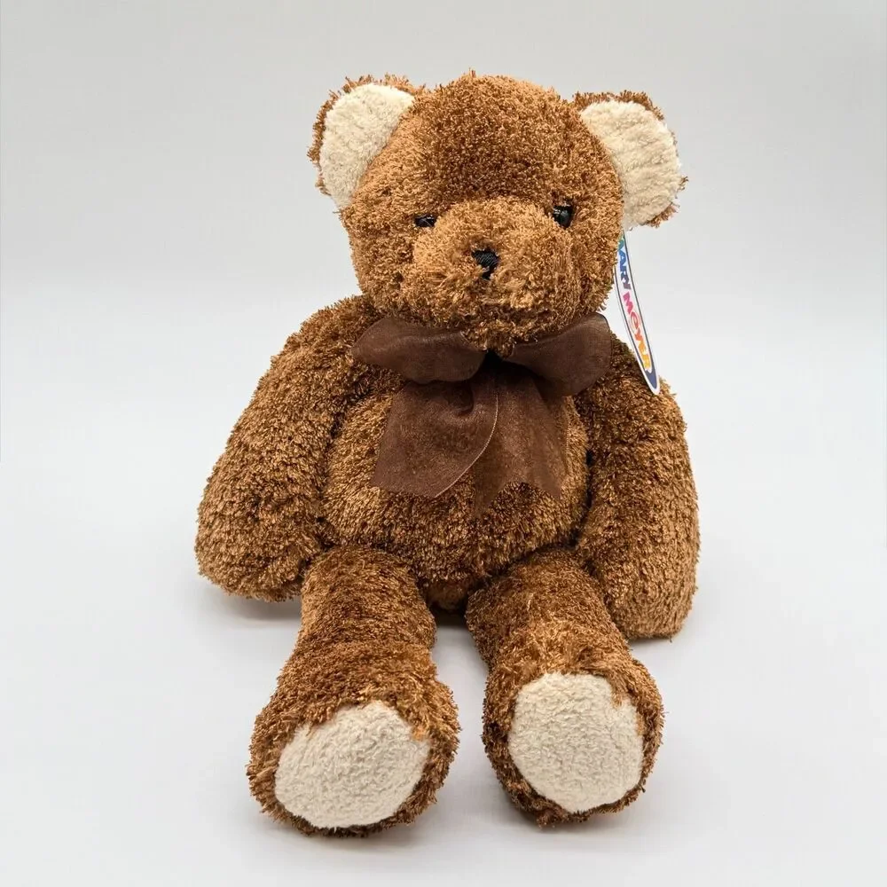 Mary Meyer Stuffed Plush Dark  Chocolate Brown Teddy Bear Beanbag Beans Toy